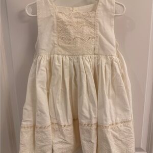 Well Dressed Wolf Cream Lace Kids Dress